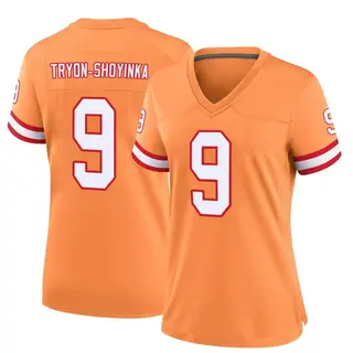 Tampa Bay Buccaneers Women's Joe Tryon-Shoyinka Game Throwback Jersey - Orange